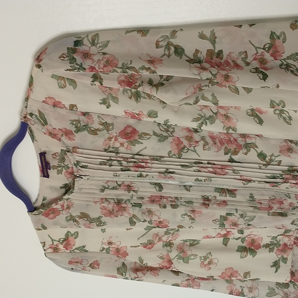 Vaudeville & Burlesque cream floral mini dress - Picture 2 of 6